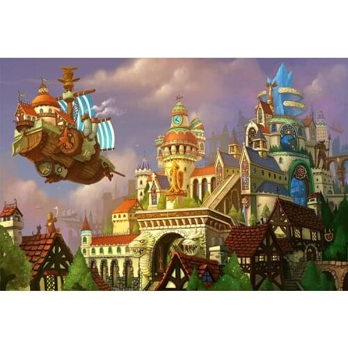 500 pieces The wooden puzzle Fantasy castle jigsaw puzzle white card adult childrens educational toys