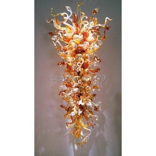 Free Shipping Cute Hotel Blown Glass Large Chandelier Light