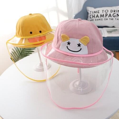 Children baby girl hat spring/summer kids boys fisherman hat sun cap baby anti-foam cap cartoon protective beach headdress