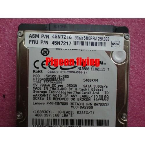 For Lenovo Thinkpad T420 Hard disk Part number FRU 45N7217 250G 3Gb/S 5400 turn SATA3.0