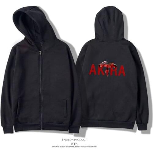 Hot sale Loose Zipper Hoodie Sweatshirts Men Hoodies Jacket Print Akira Anime Movie Casual Female Plus Size 4XL Hooded coat