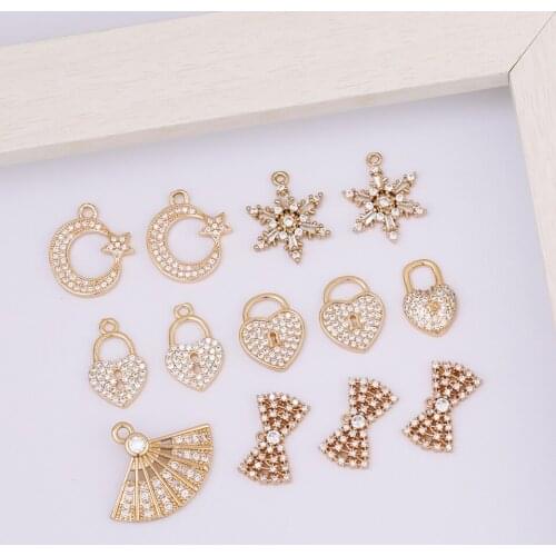 HAOSAW 4Pcs Jewelry Accessories/DIY Making/Hand Made/Exquisite/CZ Charms/Pendants For Earrings/Jewelry Findings & Components