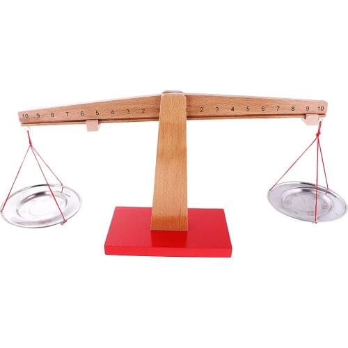 Montessori Sense Weight Balance Scale Game Math Mathematics Preschool Learning Toy Anniversary Christmas Gift for Children Kids