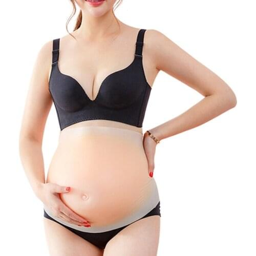 Fake Pregnancy Belly Lifelike Silicone Artificial Pregnant Tummy Performance Photography Props For Crossdresser Belly Cosplay