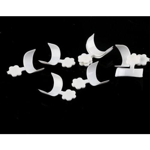 White 500 Pcs/pack Edge Half French False Nail Tips Acrylic Short Fake Nails 10 Sizes DIY Nail Art Tools