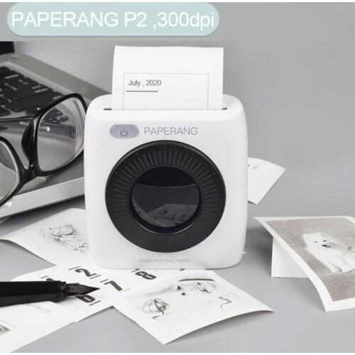 PAPERANG P2 Pocket Mini Portable Bluetooth Printer Phone Photo Wireless HD Thermal Label Printer For Mobile Phone Android iOS