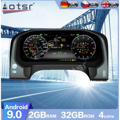 12.3 inch Car LCD Cluster instrument Modification For Toyota Land Cruiser Prado 2010-2019 Head unit Car GPS navigation player