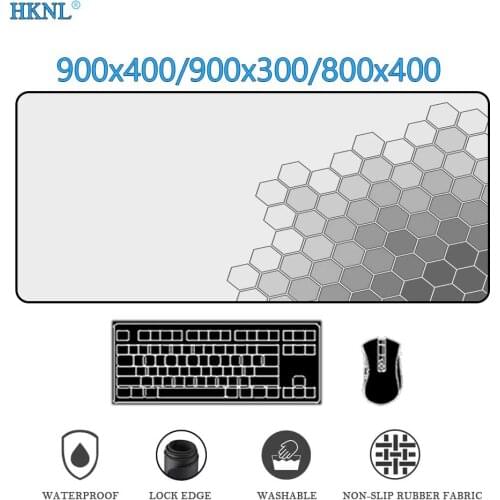 Honeycomb mat white Xxl mouse pad Pc gamer deskpad Office Computer gaming accessories deskmat Large mousepad padsCarpet 900x400