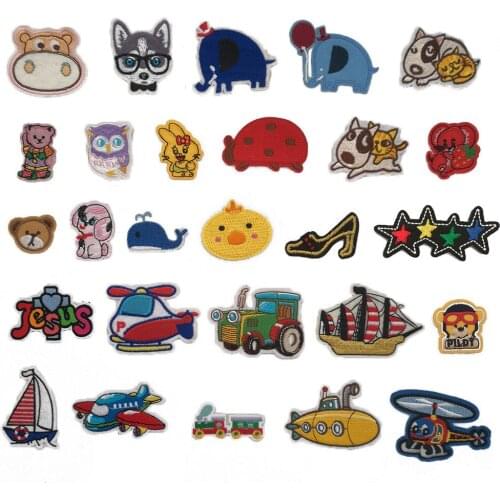 Kitten and puppy anime patch badge embroidery childrens jacket can be sewn and hot DIY supplies accessories 1PCS for sale