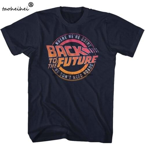 Back To The Future Where We're Going We Don't Need Roads Navy Shirts