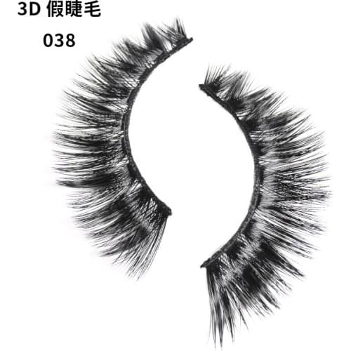 3D Mink Eyelashes Strip Thick 1 PAIRS of Natural False Eyelsh 3D Cross Eyelash Extensions Eyelash Makeup tool 038