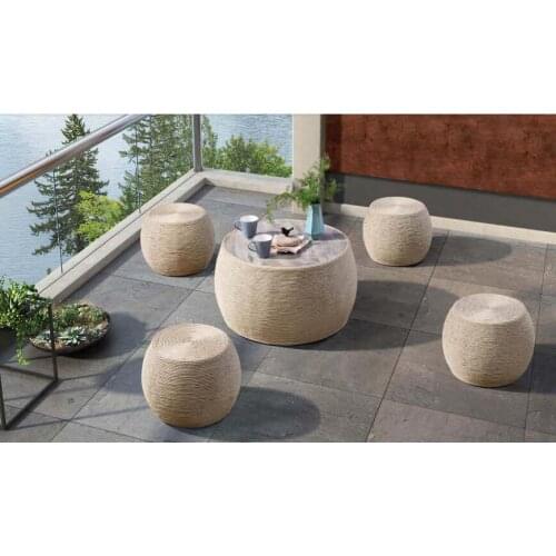 Outdoor rattan chair table set combination, balcony villa outdoor PE rattan table and chair set