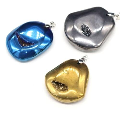 Natural Stone Pendant Irregular shape Non-magnetic magnet Exquisite Charm for Jewelry Making DIY Necklace Earrings Accessories