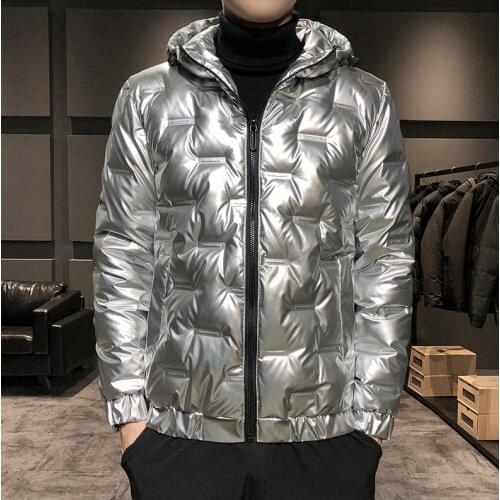 Winter Down Jacket Men Thick Warm Ultralight 80% White Duck Down Coat Male Hooded Mens Clothing Casual Shiny Outwear