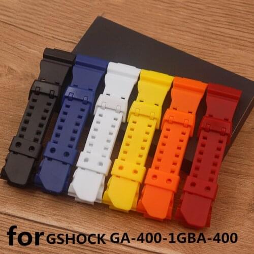 Watch Accessories Resin Strap For CASIO Casio GA-400-1GBA-400 Black Gold Black Warrior Men Womens Watch Strap