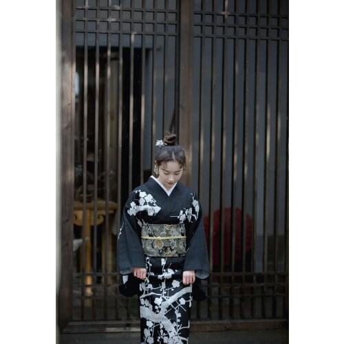 Luxury Japanese kimono traditional dress cosplay female yukata women haori Japan geisha costume obi kimonos woman Bathrobe