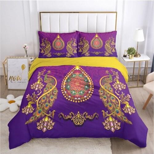 Luxury Bedding Set 3pcs with Zipper 3D Duvet Cover Set Bed Linen Quilt/Comforter Coves King Queen Full Double Size Home Textile