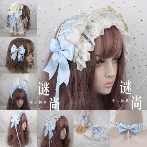 Hand Made Angel Handle/Angel Book Lolita KC Small Lolita Hair Band BNT Necklace Hand Sleeve Flower Pill