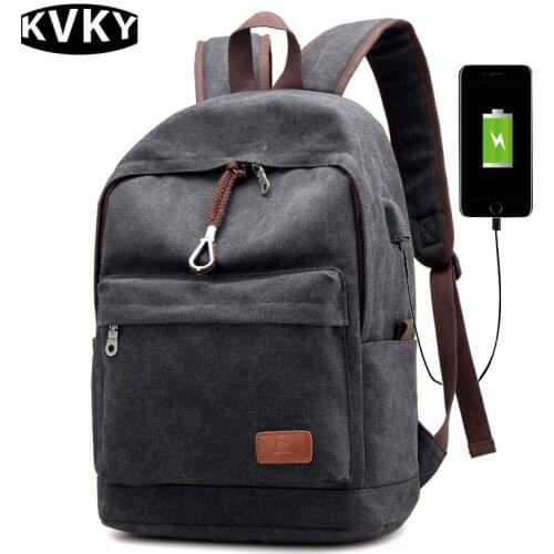 KVKY USB Charge School Bag For Teenage Girls 15inch Anti Theft Laptop Backpacks Bagpack School Backpack Men Sac a Dos Mochila