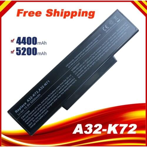 [Special Price] A32-K72 battery 5200mAh for Asus K73 K73E K73J K73S K73SV N71 N73 X72 Battery K72