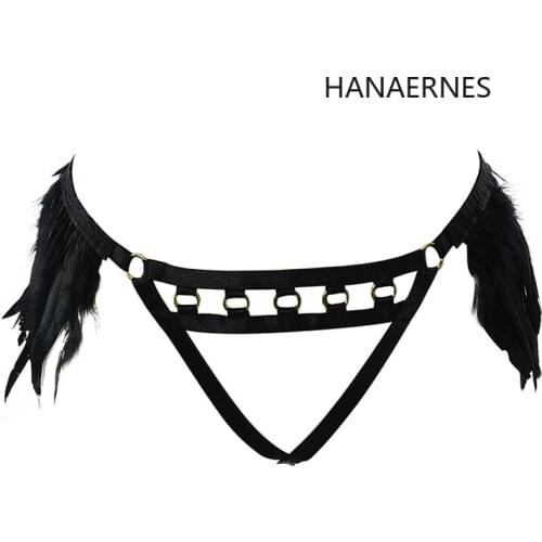 Body HarnessGoth Belt Waist Sexy Underwear Thigh Garter Belt Stockings Womens Feather Punk Belts Fetish Erotics Bdsm Fetish Leg