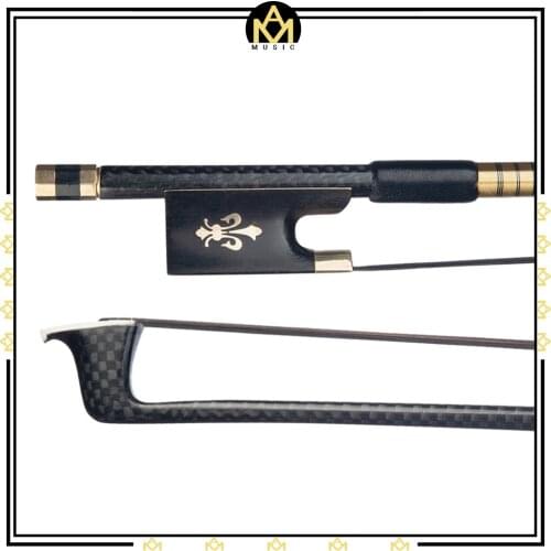 Advanced Carbon Fiber Bow Violin/Fiddle Bow Grid Carbon Fiber Stick Ebony Frog Black Mongolia Horsehair Durable Use