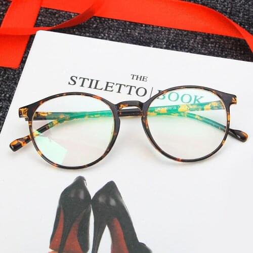 Vintage Plastic Round Eye Glasses Frames for Women Classic Fashion Transparent Clear Lens Prescription Men Eyeglasses 2020