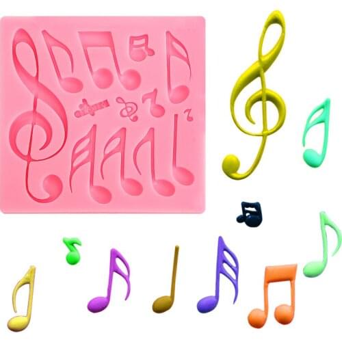 1pcs UV Resin Jewelry Liquid Silicone Mold Musical Note Resin Charm Molds For DIY Jelly Baking Tool Making Jewelry Accessory