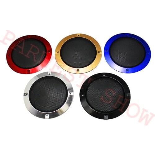 10pcs 4 inch Speaker net-plated speaker cover with black metal net and outer-ring coloured Painted Silver plastic,spealer grill