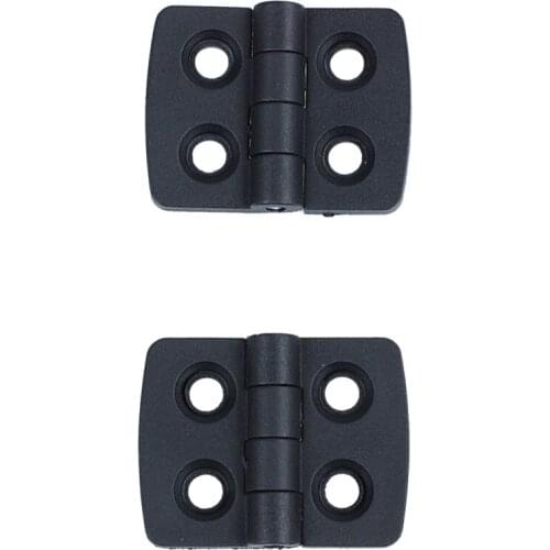 10pcs reinforced black plastic door hinges 40mm x 30mm