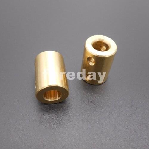 20PCS 6-8 6mm To 8mm 180 Degree brass Shaft Motor rigid Coupling Coupler length 22mm dia.16mm 6MM TO 8MM +8 Spanners *FD418X20+8