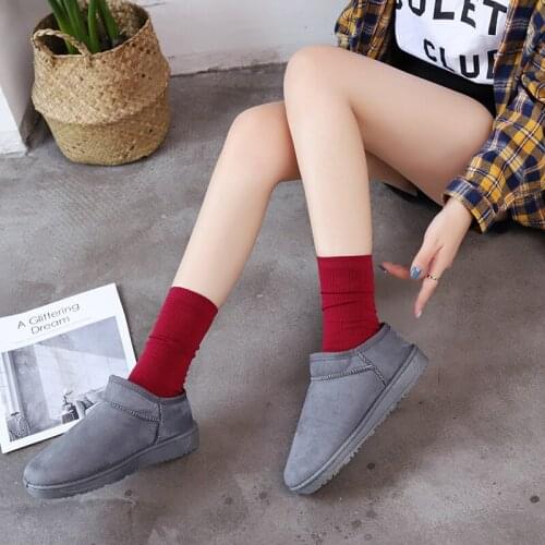 2019 Short Plush Warm Increase Non-slip Booies Winter Boots Women Snow Boots Shoes Woman Boots Fashion Thick Boots U11-65