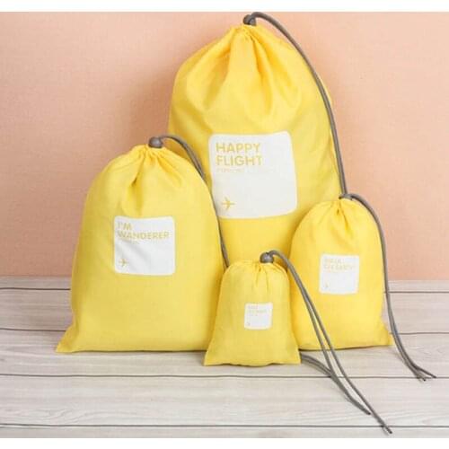 4pcs Travel bag pocket four sets nylon drawstring movement waterproof bag collection of clothing debris collection finishing