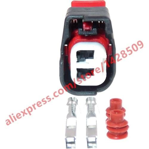 5 Sets 2 Pin Cable Harness Connector With Pins Rubber Seals 1.5 Series Electric Wire Waterproof Plastic Socket For Automobile