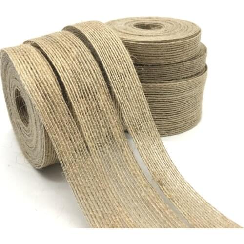 5yards 6mm-38mm Natural Vintage Jute Burlap Ribbon DIY Weddings Belt Strap Floristry Birthday Party Christmas Decoration Craft