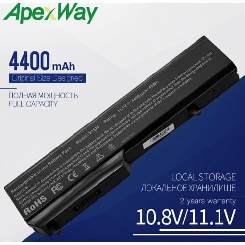 4400mah Laptop battery for Dell Vostro1320 1510 1511 1520 2510 0K738H 0N241H 0N950C 0T112C 0T114C 0T116C 312-0724 312-0859 U661H