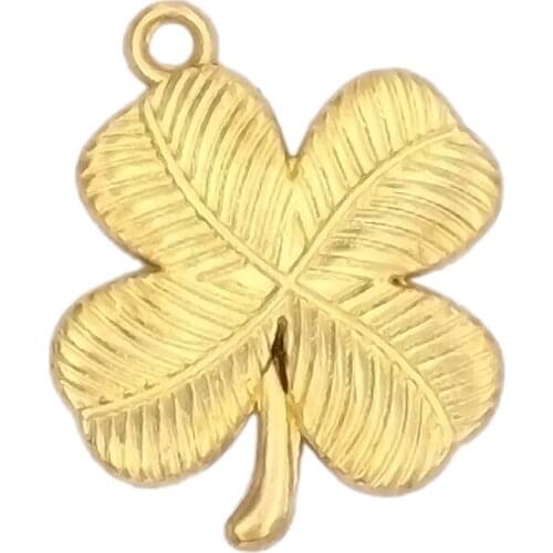Jewelry Making Accessory DIY Metal Alloy Leaf Luck Clover Charms