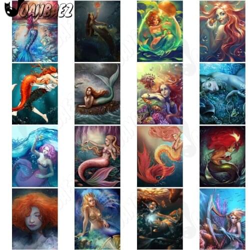 Mermaid Diamond Painting 5D Diy Princess Mosaic Seabed Cross Stitch Patch Diamond Embroidery Handmade Gift Design Home Decor