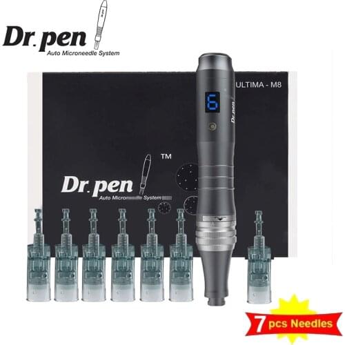 Dr pen Ultima M8-W With 7 pcs Wireless dermapen profesional beauty Microniddle roller for face drag nano Stamp Tattoo face care