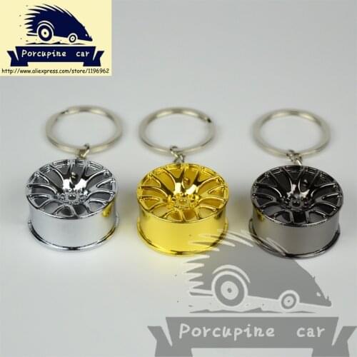 Car Style Metal Keychain Cool Cube Wheel Adjustment Key Luxury Ring for BMW Audi VW Toyota Honda Ford Car Key Holder Accessories