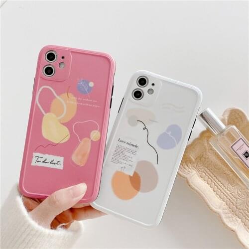 Retro Art Abstract Geometry Phone Case For iPhone 11 Pro Max XR XS Max 7 8 Plus 7Plus X Case silicon cover Cute Soft TPU Cover