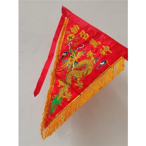 Taoist supplies, fine embroidery dragon and Phoenix flag, Golden Dragon flag, chizhao Pantheon dragon flag, single-sided