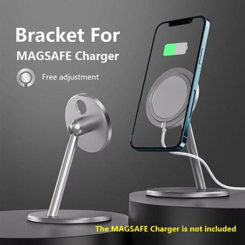 Magsafe Phone Charger Holder Aluminium Alloy Bracket For iPhone 12mini 12 Pro Max Rotation Magnetic Wireless Fast Charging Stand