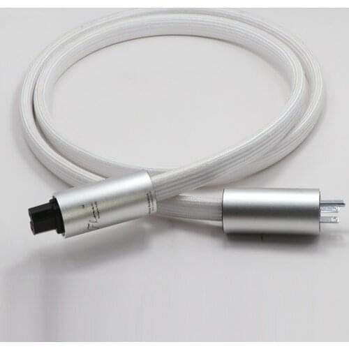 HIFI Argento Audio Flow power cord, Rhodium plated US/EU version plugs connection supply cable,DIY