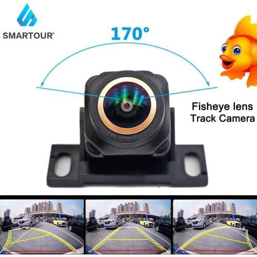 Night Vision 178° Fisheye Lens Vehicle Reverse Backup Dynamic Rear View Camera Gilded Universal Track camera HD 1080P unique