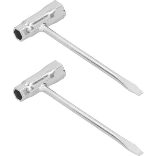 2Pcs T-Shape Wrench Chainsaw Combo Socket Spanner 13 x 19mm Hand Tool Garden Tool Accessories