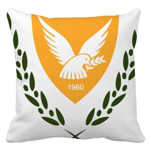 Cyprus National Emblem Country Throw Pillow Square Cover