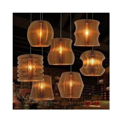 American style rural Restaurant Hotel honeycomb paper chandelier Nordic retro cafe bar nude pupa Chandelier