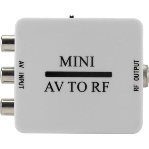 Mini RCA AV CVSB to RF Video Adapter Converter HD Video Converter Box 67.25/61.25MHz AV To RF Scaler TV Switcher
