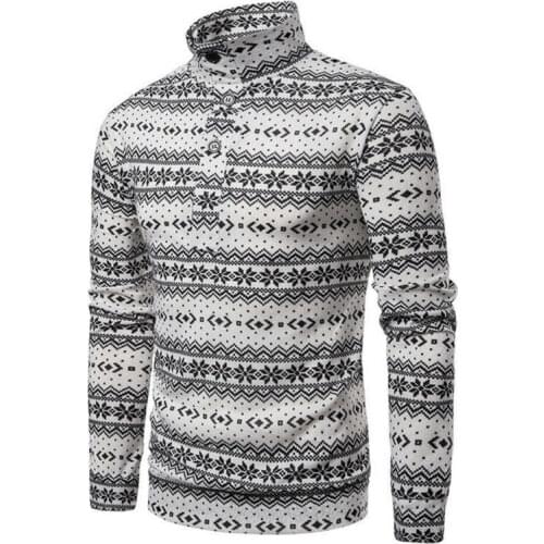 Mens Long Sleeve Turtleneck Pullover Sweater Slim Warm Knitwear Knitted Jumper